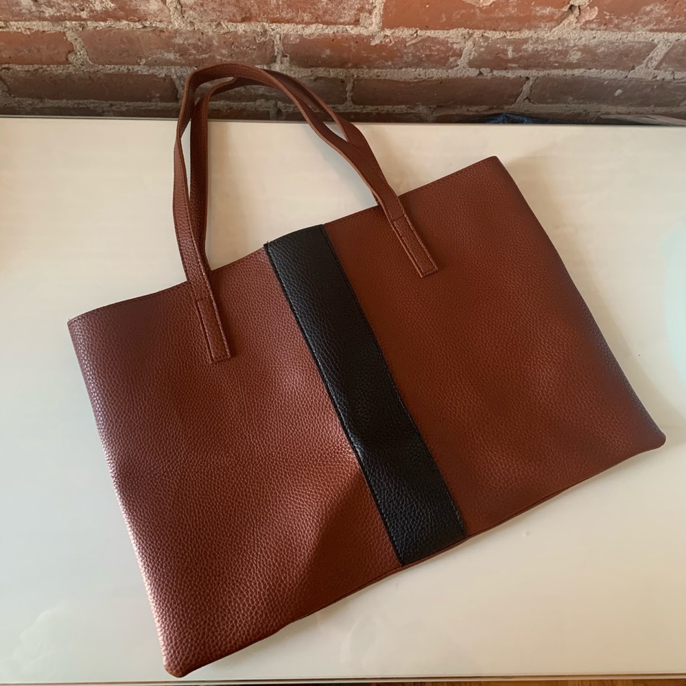 Vince Camuto brown and black tote